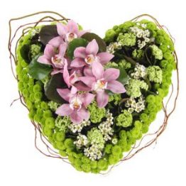 Flower Heart – FC05 Cuore funebre con orchidee