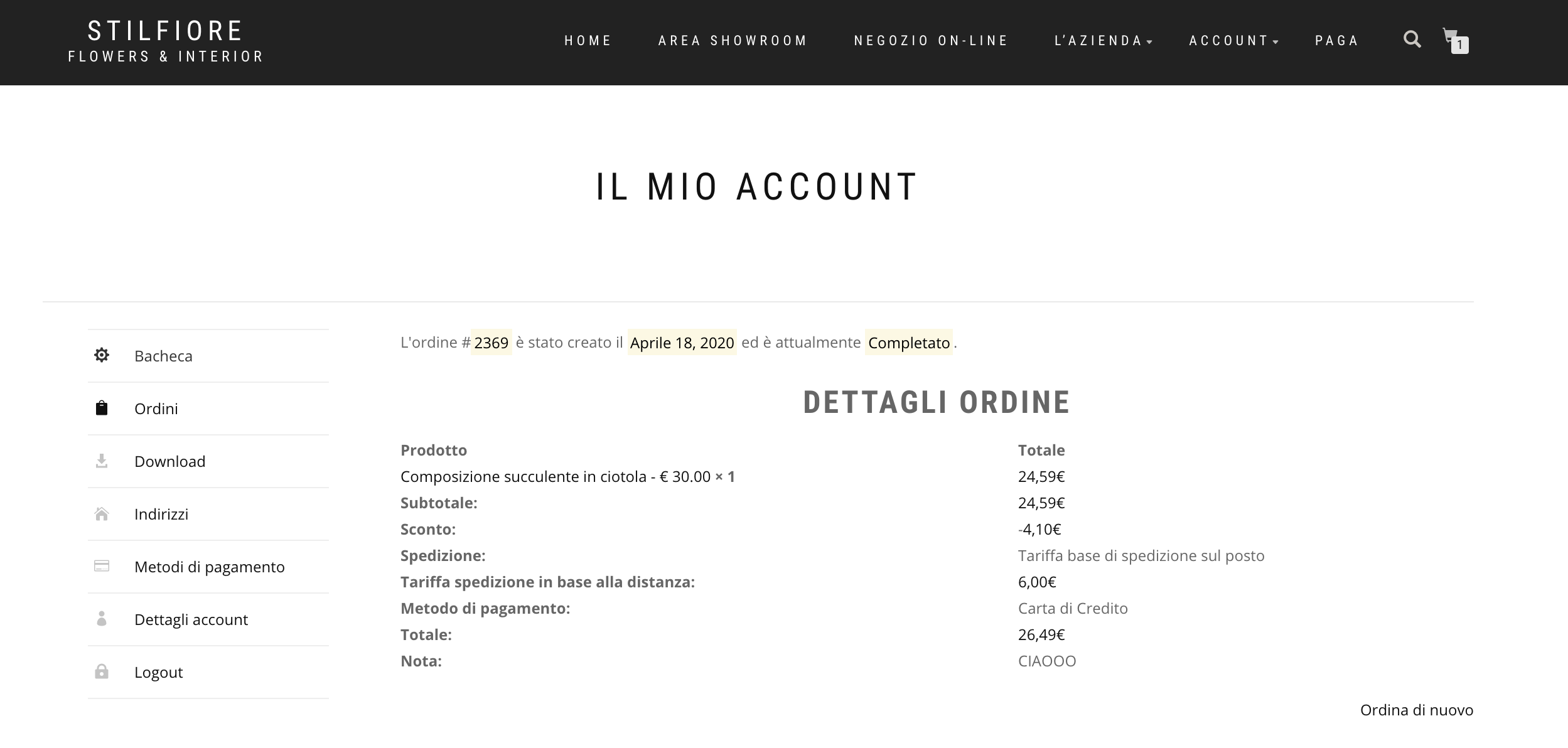 Come controllare lo stato degli ordini Come controllare lo stato degli ordini – Screenshot 2020 04 25 at 13.46.33