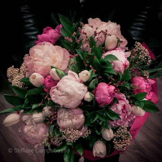 bouquet tulipani e peonie