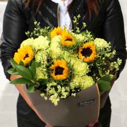 Bouquet di girasoli e dianthus – Sunflower