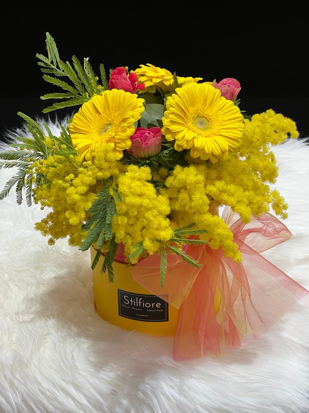 Flowerbox con gerbere e mimosa – 1000031631